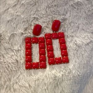 Brianna Cannon Elegant Red Geometric Earrings